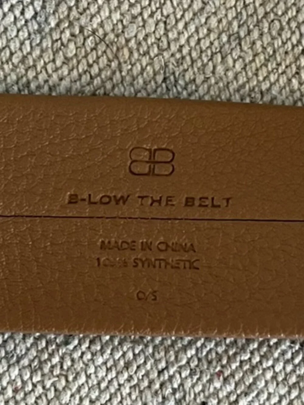 B-Low the Belt Woman's Tan Leather Fashion Belt Sz os